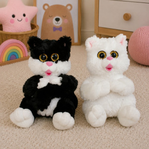 Kotek Love 2 kolory (Głos) - 25cm Biały - pluszak, maskotka