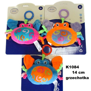 Krab Baby Homar 3 kolory grzechotka (Głos) - 14cm Pomarańczowy - pluszak, maskotka