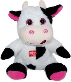 Krówka Biało-Czarno-Różowa (Głos) - 20cm - pluszak, maskotka