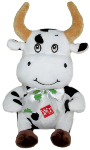 Krówka z długimi rogami (Głos) - 20cm - pluszak, maskotka