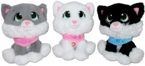 Kotek Siedzący 3 kolory (Głos) - 25cm Dowolny / Mix - pluszak, maskotka