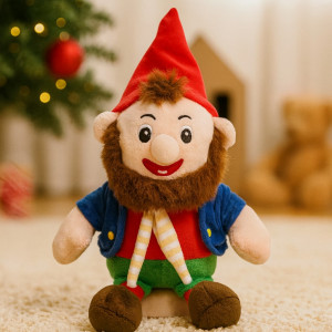 Elf Skrzat Krasnal z brązową brodą - 23cm - pluszak, maskotka