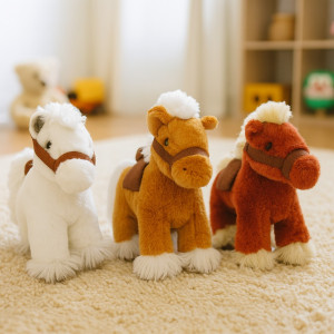 Konik 3 kolory Koń (Głos) - 20cm Biały - pluszak, maskotka