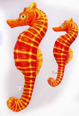 Konik morski Pomarańczowy Poduszka Mini - 30cm - pluszak, maskotka