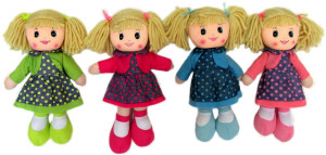 Lalka Baby 4 kolory - 30cm Zielony - pluszak, maskotka