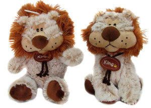 Lew King 2 wzory - 22cm Jasny brąz - pluszak, maskotka