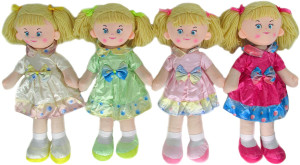 Lalka błyszcząca 4 kolory (Głos) - 30cm Zielony - pluszak, maskotka