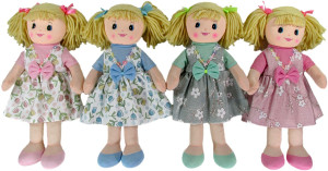 Lalka Kwiatowa 4 kolory - 40cm Zielony - pluszak, maskotka
