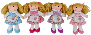Lalka tradycyjna 4 kolory - 20cm Niebieski - pluszak, maskotka