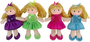 Lalka błyskotka 4 kolory - 20cm Fioletowy - pluszak, maskotka
