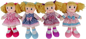 Lalka klasyczna 4 kolory (Głos) - 30cm Jasnoróżowy - pluszak, maskotka
