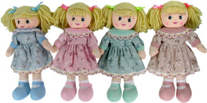 Lalka Pastelowa 4 kolory (Głos) - 30cm Niebieski - pluszak, maskotka