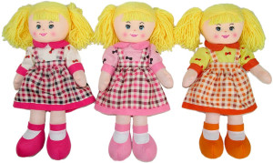 Lalka 3 kolory - 30cm Pomarańczowy - pluszak, maskotka