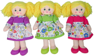 Lalka 3 kolory - 30cm Fioletowy - pluszak, maskotka
