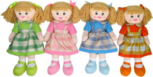 Lalka 4 kolory - 50cm Zielony - pluszak, maskotka