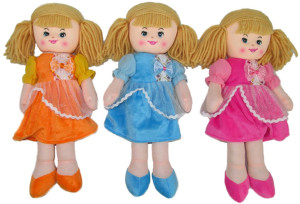 Lalka 3 kolory (Głos) - 50cm Pomarańczowy - pluszak, maskotka