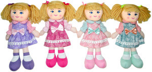 Lalka 4 kolory (Głos) - 50cm Ciemnoróżowy - pluszak, maskotka