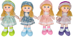 Lalka 4 kolory (Głos) - 50cm Zielony - pluszak, maskotka