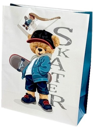 Torebka Prezentowa Miś Skate - 32cm - pluszak, maskotka