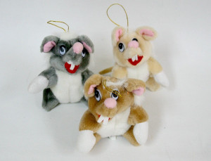 Myszka 3 kolory - 10cm Szary - pluszak, maskotka