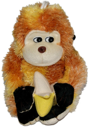 Małpka z bananem - 19cm - pluszak, maskotka