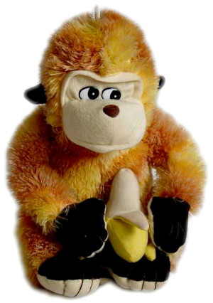 Małpka z bananem - 27cm - pluszak, maskotka
