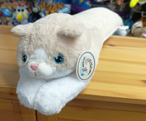 Poduszka Kotek Wałek Toczek Beżowy Puszak - 65cm - pluszak, maskotka
