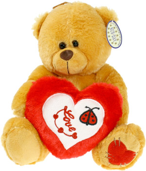 Miś Love Serce Brąz - 28cm - pluszak, maskotka