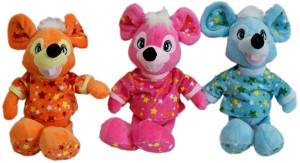 Myszka 3 kolory - 21cm Pomarańczowy - pluszak, maskotka