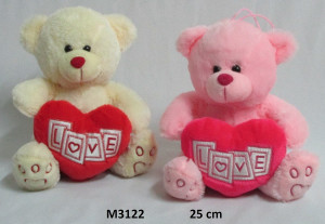 Miś Love Serce 2 kolory - 25cm Dowolny / Mix - pluszak, maskotka