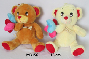 Miś z sercami Brązowy - 16cm Dowolny / Mix - pluszak, maskotka