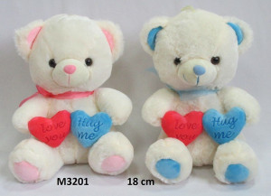 Miś Love You Hug Me 2 kolory - 18cm Różowy - pluszak, maskotka