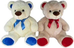 Miś Szalik 2 kolory - 50cm Kremowy - pluszak, maskotka