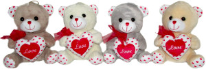 Miś z sercem Love 4 kolory - 20cm Dowolny / Mix - pluszak, maskotka