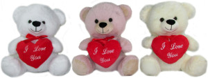 Miś z sercem I Love You 3 kolory - 40cm Dowolny / Mix - pluszak, maskotka