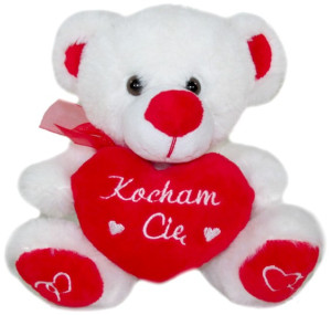 Miś z sercem Kocham Cię - 17cm - pluszak, maskotka