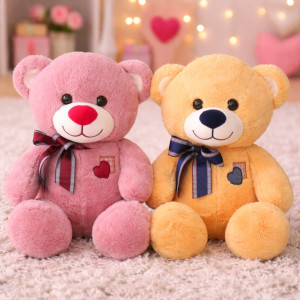 Duży Miś 2 kolory Love - 30cm Różowy - pluszak, maskotka