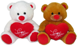 Miś z sercem Love You 2 kolory - 32cm Dowolny / Mix - pluszak, maskotka