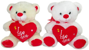 Miś I Love You z sercem 2 kolory - 30cm Dowolny / Mix - pluszak, maskotka