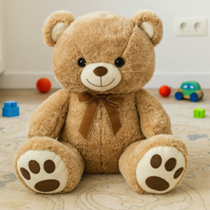 Aksamitny Miś Słodziak Brązowy - 60cm - pluszak, maskotka