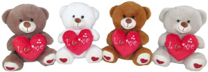 Miś Love z sercem 4 kolory - 30cm Model 3 - pluszak, maskotka
