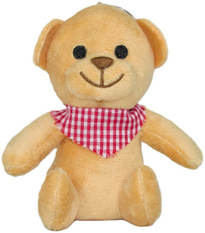 Brelok Miś Beżowy z chustką - 10cm - pluszak, maskotka