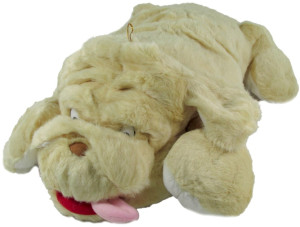 Piesek Leżący z wyciągniętym językiem - 55cm - pluszak, maskotka