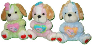 Piesek I Love You 3 kolory - 20cm Niebieski - pluszak, maskotka