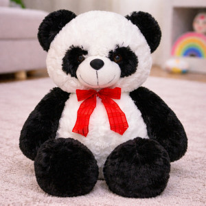 Miś Panda z kokardą - 75cm - pluszak, maskotka
