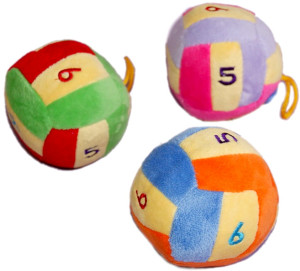 Piłka grzechotka 3 kolory (Głos) - 8cm Dowolny / Mix - pluszak, maskotka