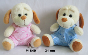 Piesek Baby 2 kolory - 31cm Różowy - pluszak, maskotka