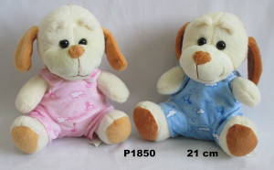 Piesek Baby 2 kolory - 21cm Niebieski - pluszak, maskotka