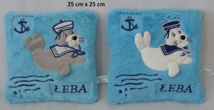 Poduszka Foka Łeba 2 kolory - 25cm Szary - pluszak, maskotka
