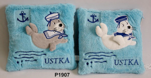 Poduszka Foka Ustka 2 kolory - 25cm Biały - pluszak, maskotka